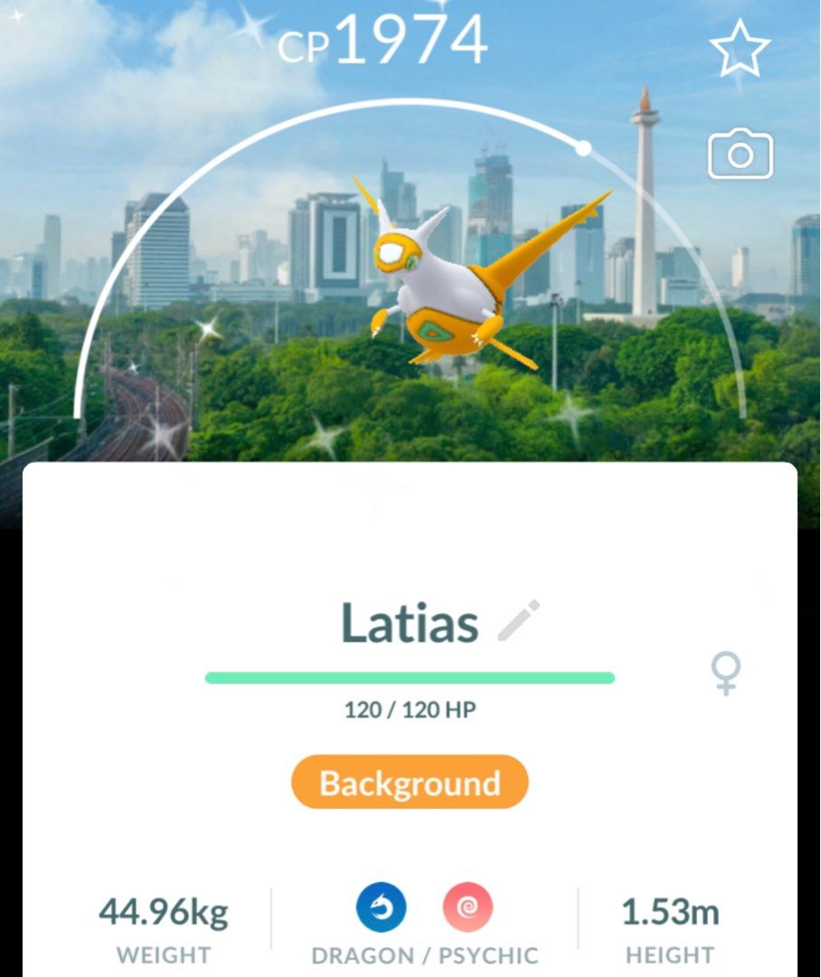Pokemon Go Shiny Latias with Jakarta Background, Video Gaming, Gaming
