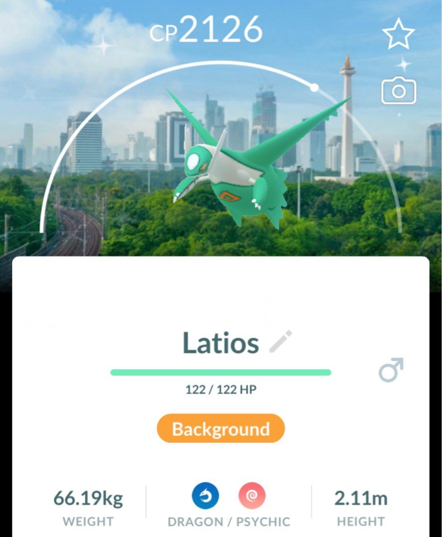 Pokemon Go Shiny Latios with Jakarta Background, Video Gaming, Gaming
