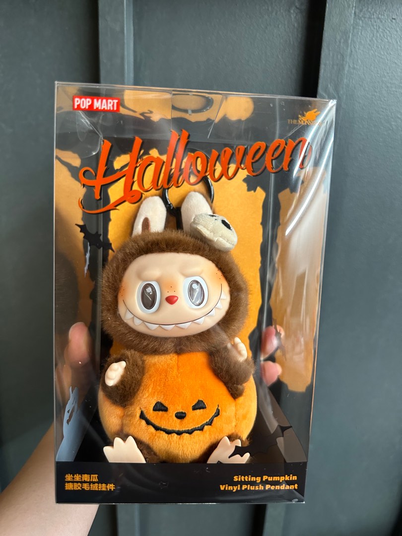 POPMART LABUBU HALLOWEEN SITTING PUMPKIN VINYL PLUSH PENDANT Hobbies Popmart Labubu Halloween Sitti 1729433940 C54dd28d 