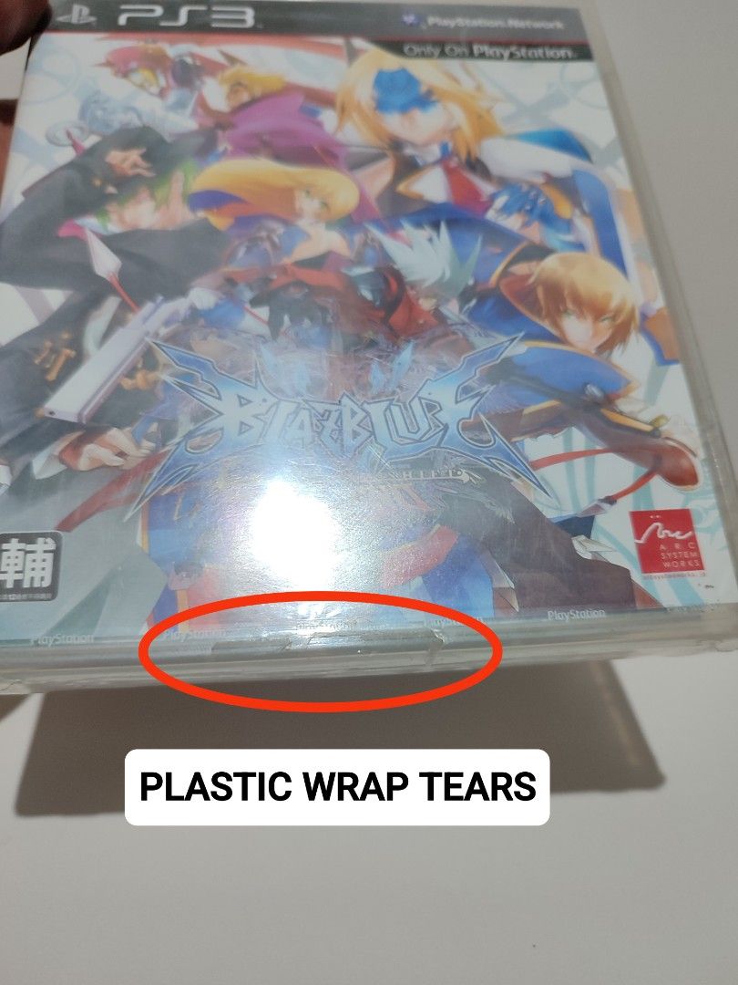 PS3 - BlazBlue: Continuum Shift Extend (BRAND NEW) "R1" (Category: PlayStation) located in Mendez-Nunez. Submitted by sf2_gameshop (Listing ID 1331833202, Image 3). Description: CONDITION: Brand new and sealed though its plastic wrap has plastic tears (see photos). It also has three small dents on the cover art. GENRE: 2D Fighting MODE: Single-player REGION: 3 - Asia LANGUAGE: English MANUAL: English Feel free to chat for any inquiries and I'm in