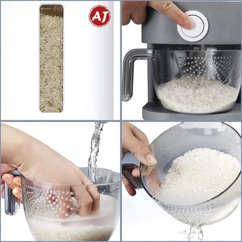 Rice dispenser (Category: Pitchers & Dispensers) located in Mandaluyong City. Submitted by shopmla (Listing ID 1331872830, Image 2). Description: 10kg. Rice dispenser Php 399..