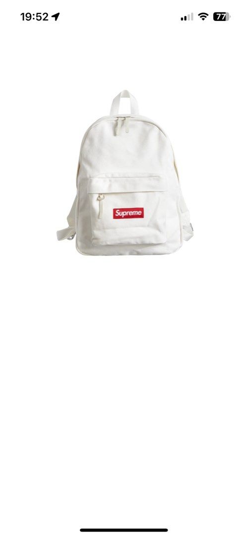 Canvas Backpack Supreme Backpack 19 Supreme Canvas Backpack White