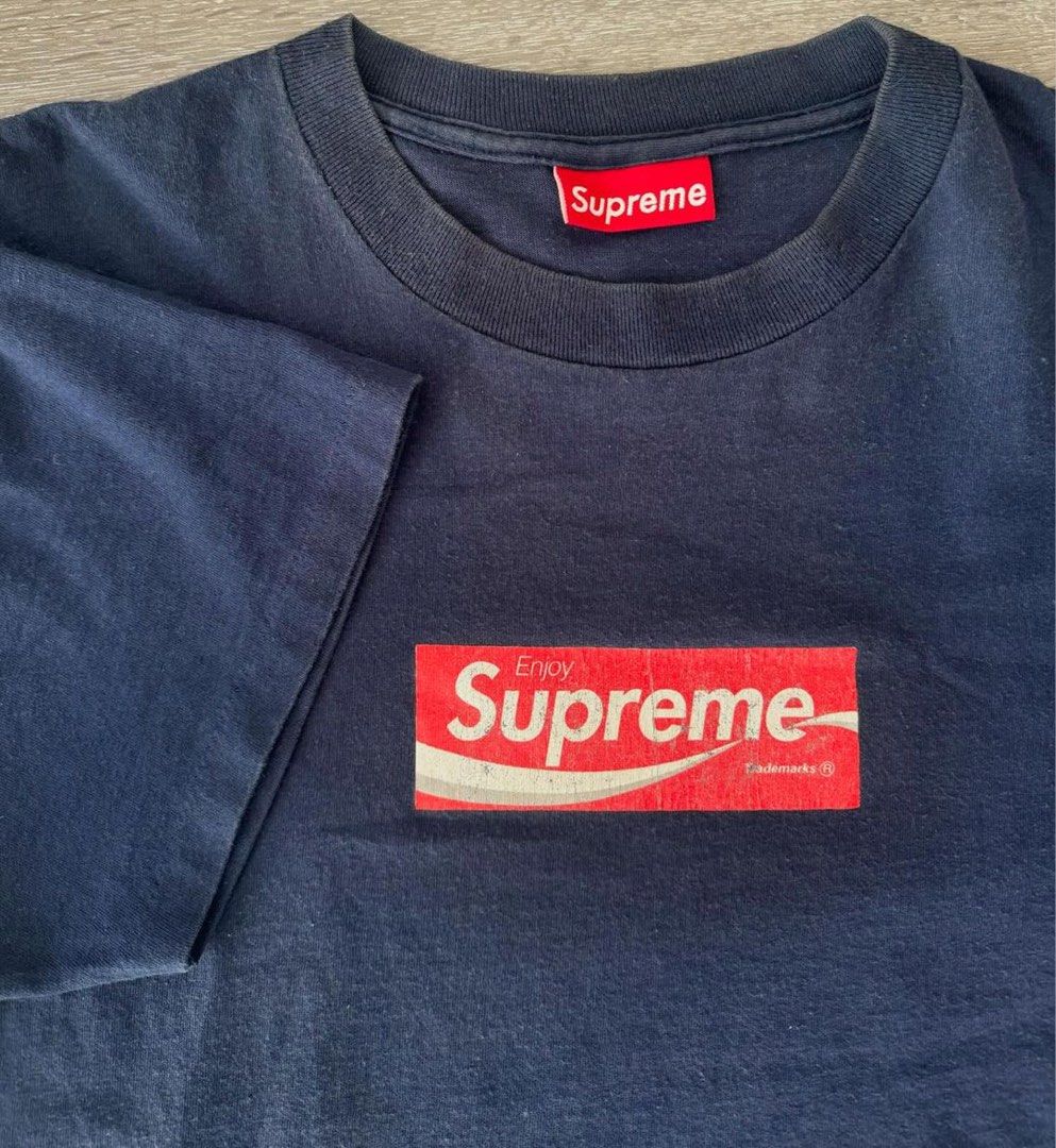 Supreme vintage Coca cola box logo Men s Fashion Tops Sets Tshirts Polo Shirts on Carousell