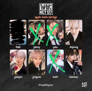 WTS NCT 127 Walk Apple Music fansign PCs (instock), Hobbies & Toys,  Memorabilia & Collectibles, K-Wave on Carousell
