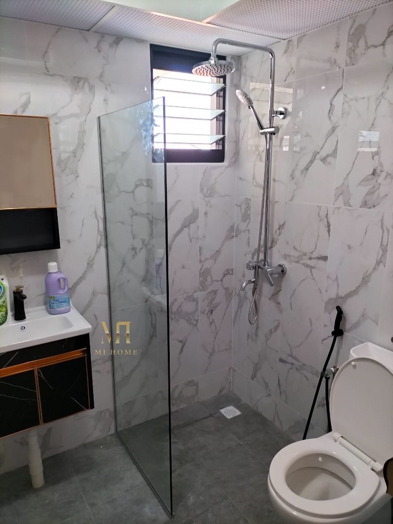 10mm Clear Tempered Frameless Shower Fix Panel / Frameless 1 Fix Panel Shower Screen62863076291330114