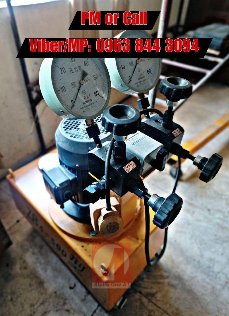 500MT HYDRAULIC PUMP/STRESSING PUMP 220V PRESTRESSING PUMP (Category: Construction Tools & Equipment) located in Quezon City. Submitted by Kaithy20 (Listing ID 1331929463, Image 1). Description: 💯250MT Stressing Jack 3Phase, 380V Ideal For 12.7mm Tool Anchorage Cir. & Tri. Type & Accessories Prestressed Machine Post Tensioning Materials Bridge Girder Accessories ☑️ 380V, 3Phase Grouting Machine or Grouting Pump NOTE: Ready to Use! With an Access