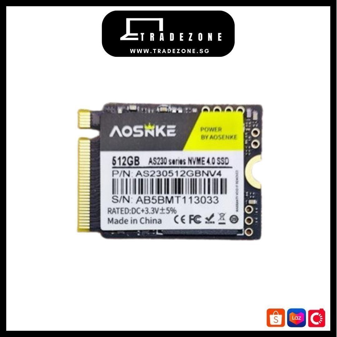 aosnke 書く 512GB M.2 NVMe SSD