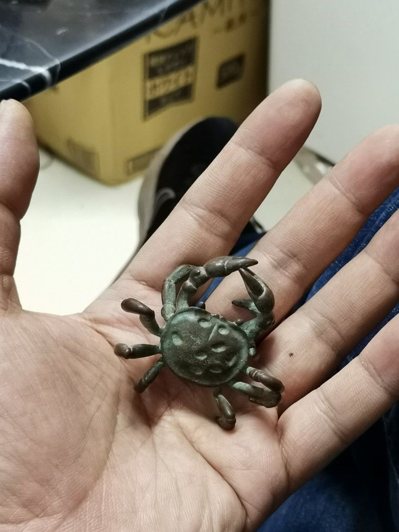 蟹 青銅 置物 三匹 Amazon.co.jp: 蟹 黄銅 大 かに カニ ズワイガニ サワガニ 置物