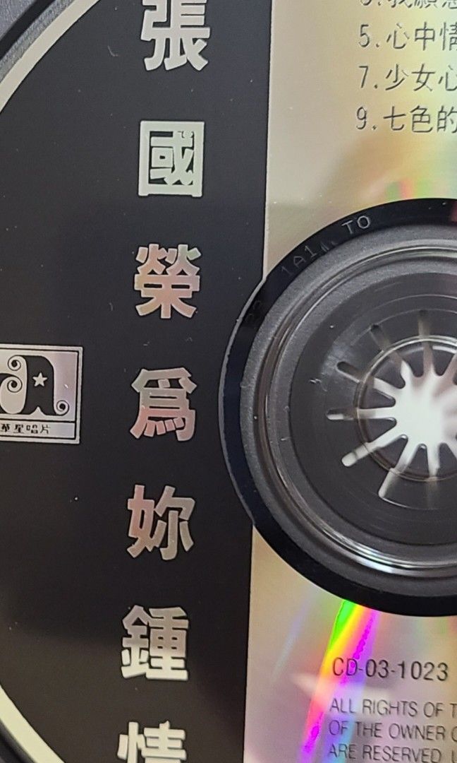 張國榮為妳鍾情CD 1A1-TO 舊版(請勿議價，議價不回), 興趣及遊戲