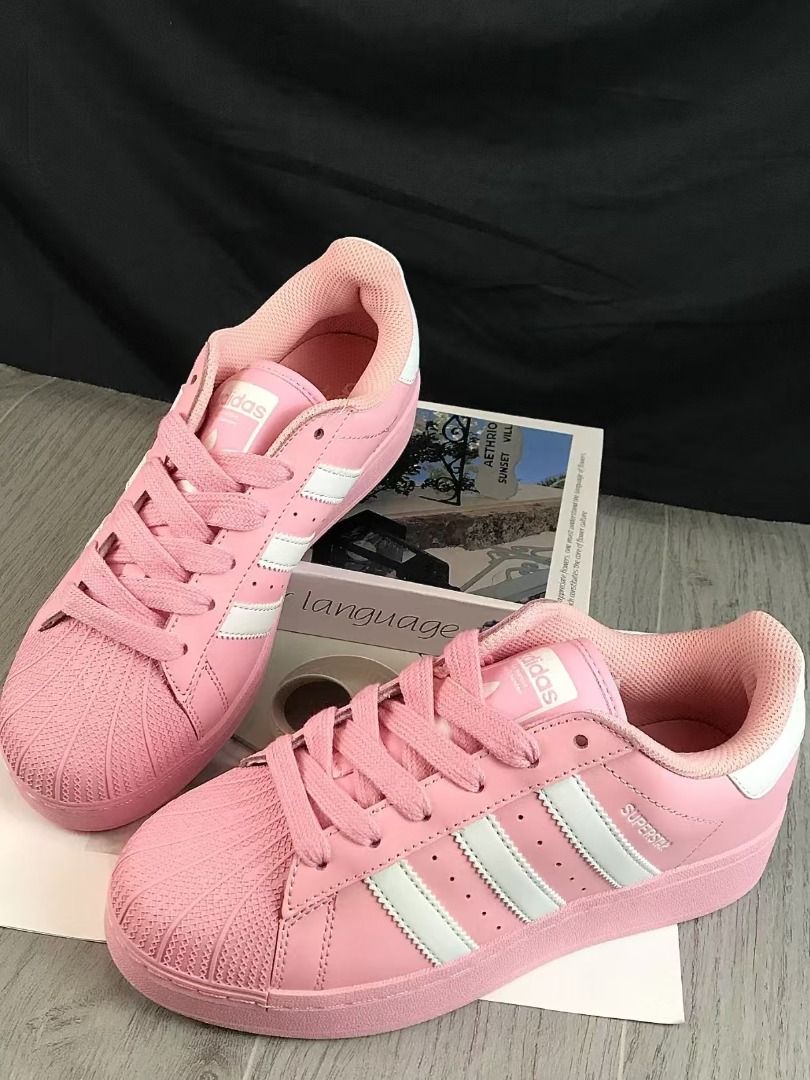 True Pink Womens Pink Adidas Superstar Shoes True Pink Adidas
