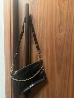 All saints black leather head bag 黑色皮革手袋64231203626754110