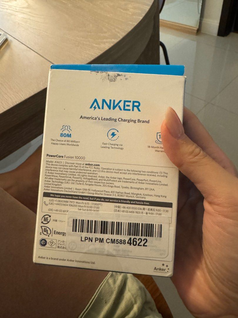 Anker Portable Fusion Core 10000 (foldable plug) (Category: Chargers & Cables) located in Taguig. Submitted by sourcedbym (Listing ID 1331928610, Image 2). Description: Brand new is 4000 php now? Has three inputs - 2 usb and 1 micro usb.