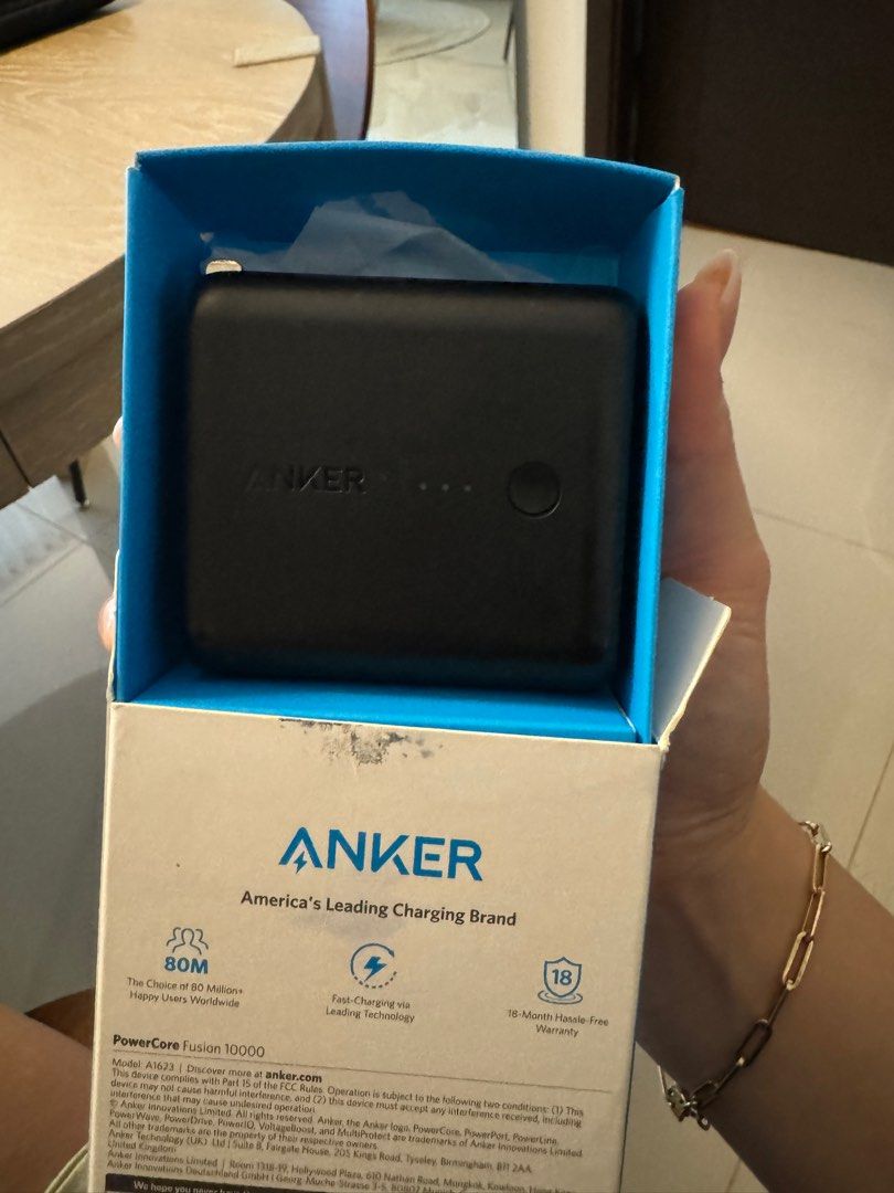 Anker Portable Fusion Core 10000 (foldable plug) (Category: Chargers & Cables) located in Taguig. Submitted by sourcedbym (Listing ID 1331928610, Image 3). Description: Brand new is 4000 php now? Has three inputs - 2 usb and 1 micro usb.