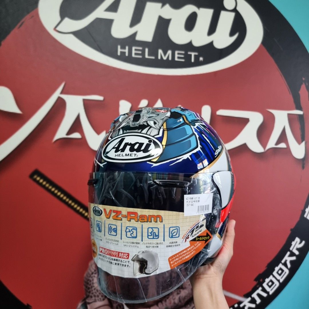 ARAI VZRAM PEDROSA SHOGUN, Motorcycles, Motorcycle Apparel on Carousell