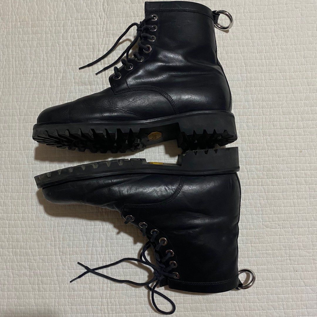 ARCHIVE ALEXANDER WANG KENNAH BLACK SPAZZLOLATTOO COMBAT LEATHER BOOTS AUTHENTIC Luxury Sneakers Footwear on Carousell