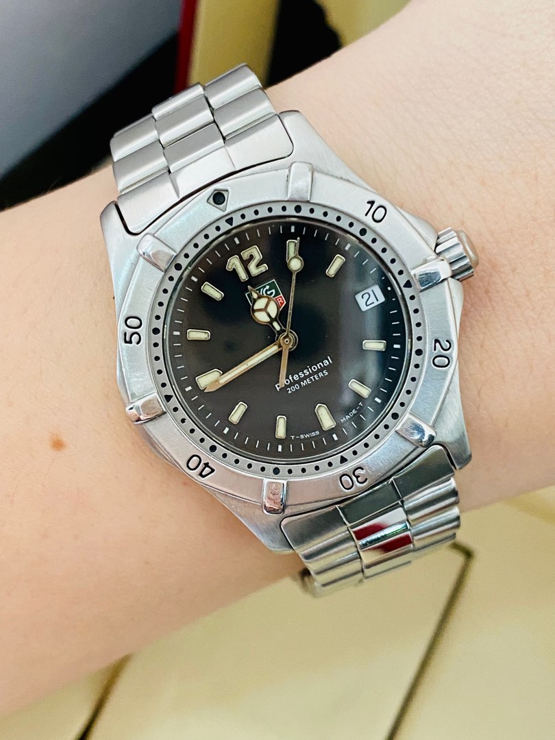 Auth Tag Heuer Classic Professional Mid Size Unisex Watch, Men's ...