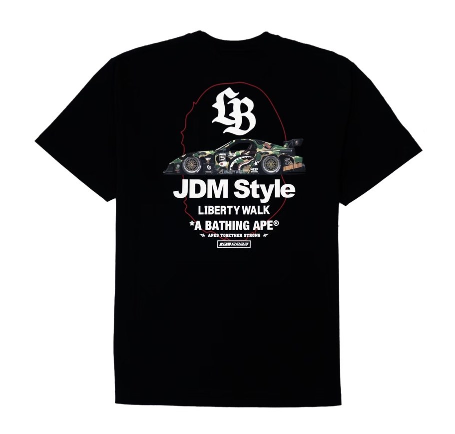BAPE X Liberty Walk LBWK FD ABC Camo Tee Black, Men's Fashion, Tops ...