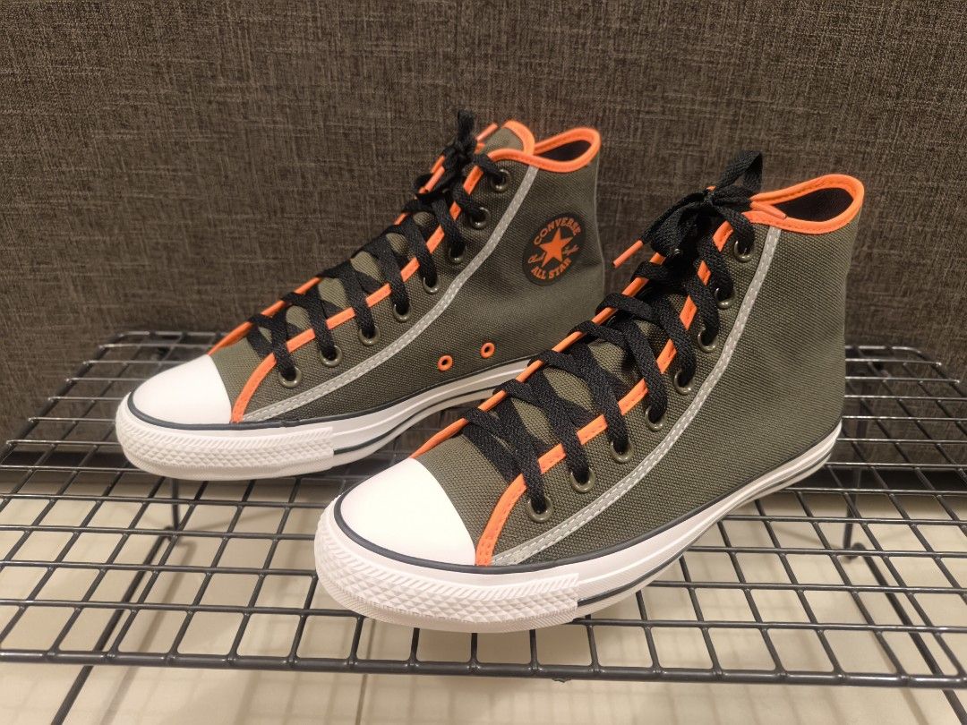 Brand New in Box Converse Chuck Taylor All Star Hi Cargo Khaki Bold Mandarin UK8.5 US9 EU42.5 Welcome to COD Discontinued Rare Item