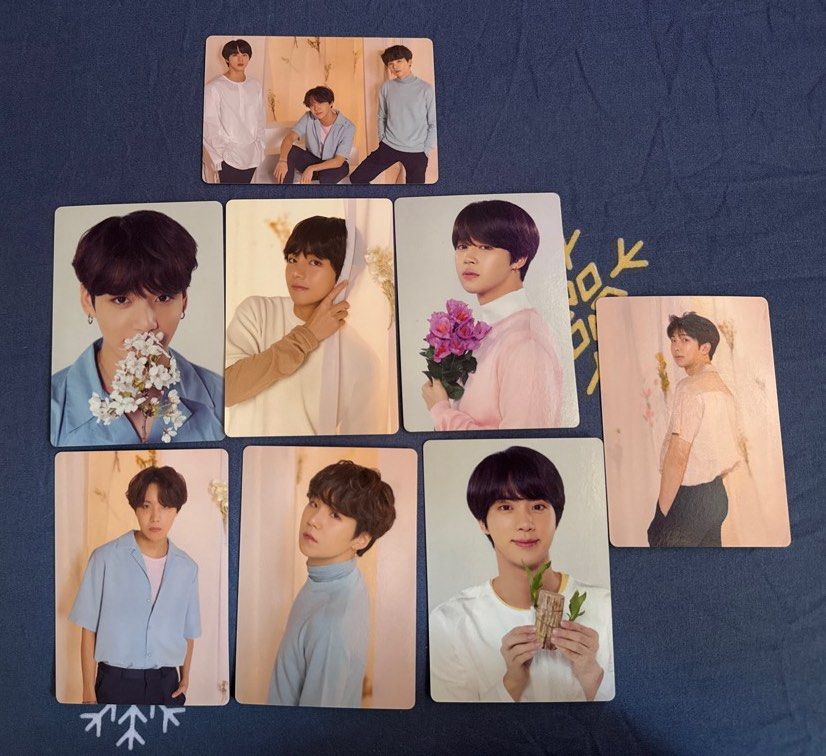 BTS Photocards (Category: K-Wave Merchandise) located in Singapore. Submitted by ubershopping (Listing ID 1332016269, Image 2). Description: Selling 3 Sets of Photocards as I don’t use them at all Selling: 1 pc for $10 Selling each set for $60 Selling all for $130 Chat to negotiate! .