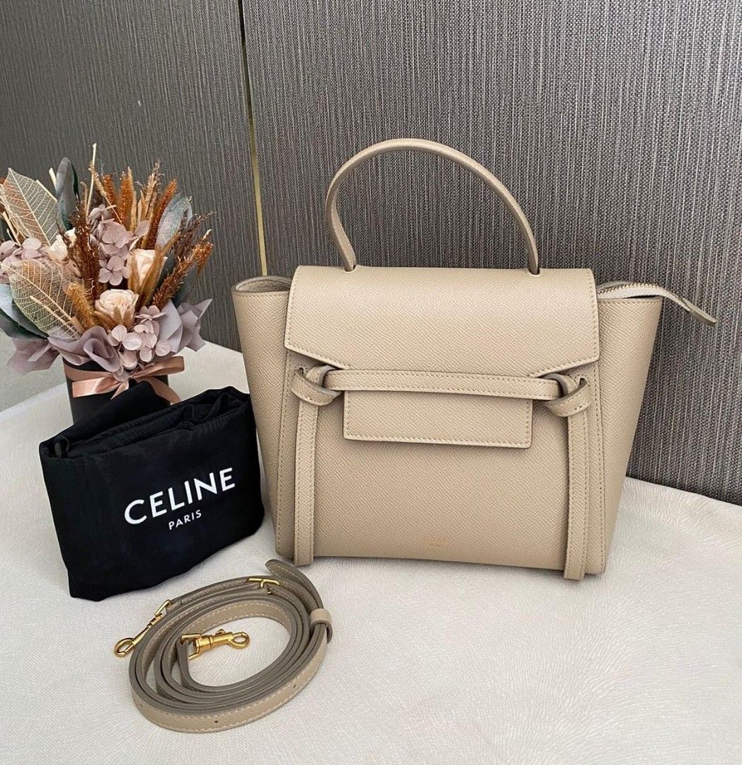 Celine belt bag nano light taupe 2020 (excellent with db)