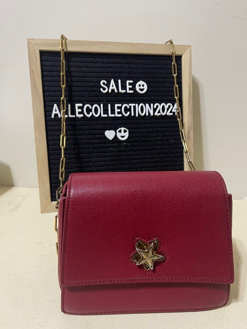 Charles Keith Star Detail Turn Lock Cross Body Bag Women s Fashion Bags Wallets Cross body Bags on Carousell