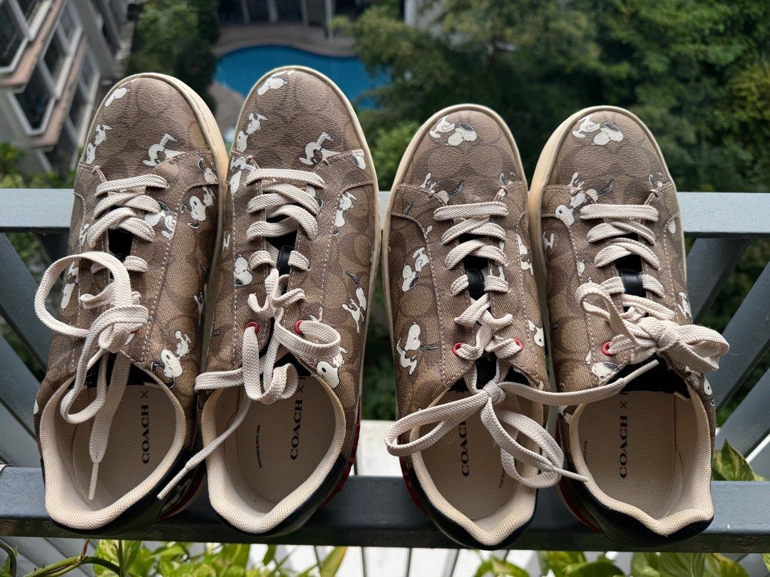 Coach Snoopy Sneakers Leather Women s Fashion Footwear Sneakers on Carousell