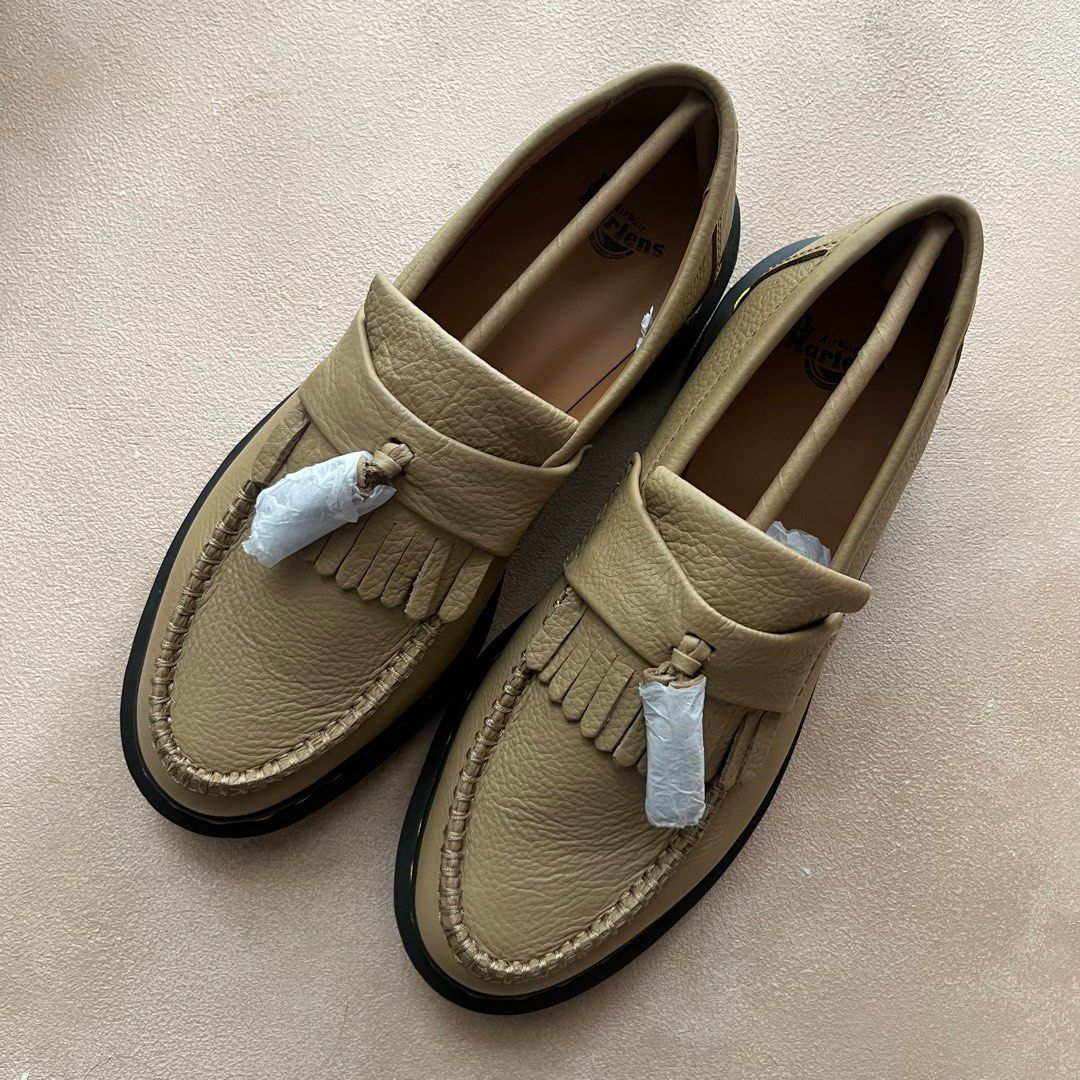 Martens Sepatu Kulit Leather Tassel Loafers Adrian Savannah Tan  Docmart