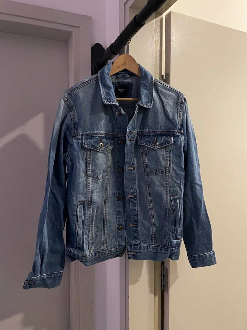 F21 denim jacket on sale