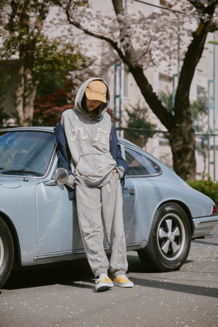 GRS 九龍　パーカー　未使用タグ付き　O Growthring&Supply GRS growthring supply 九龍KOWLOON SUN FADED LIGHTWEIGHT ZIP