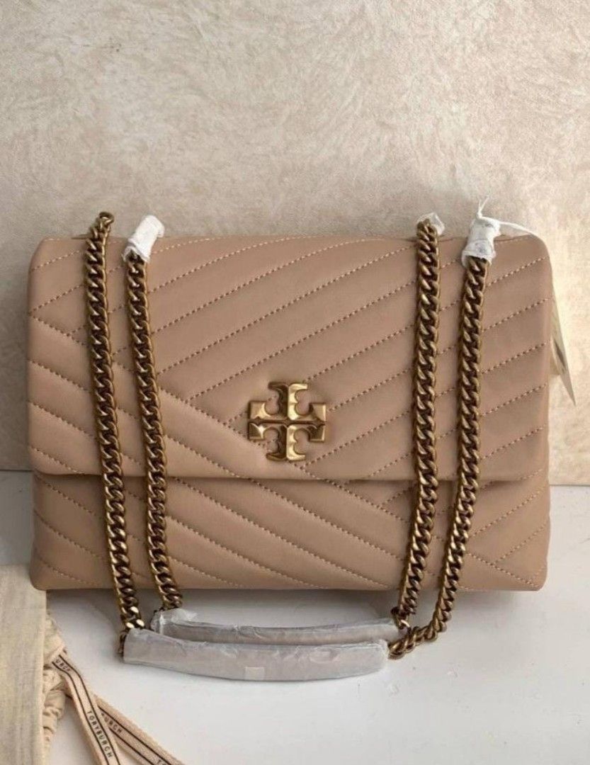 HARGA NET ❗ NO NEGO ❗Tory Burch kira chevron convertible bag devond sand  medium