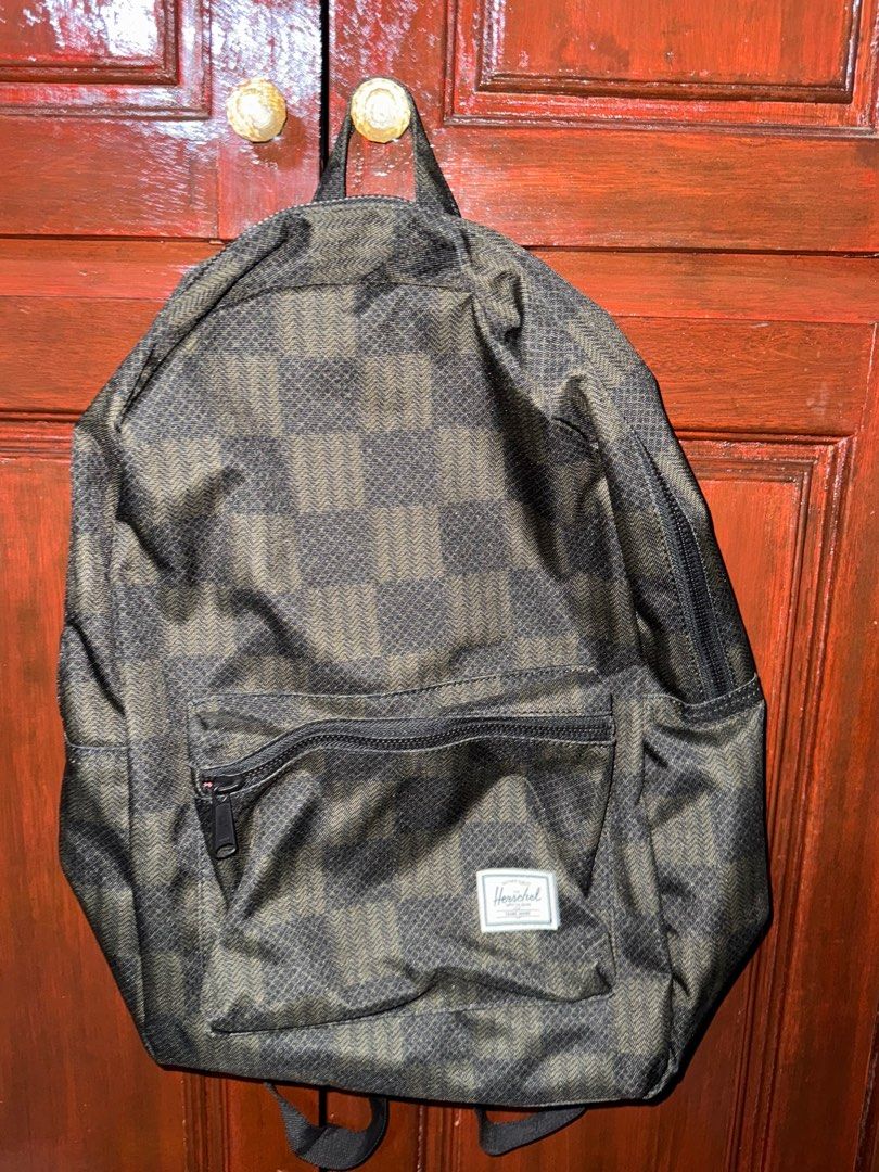 HERSCHEL green checkered backpack Men s Fashion Bags Backpacks on Carousell