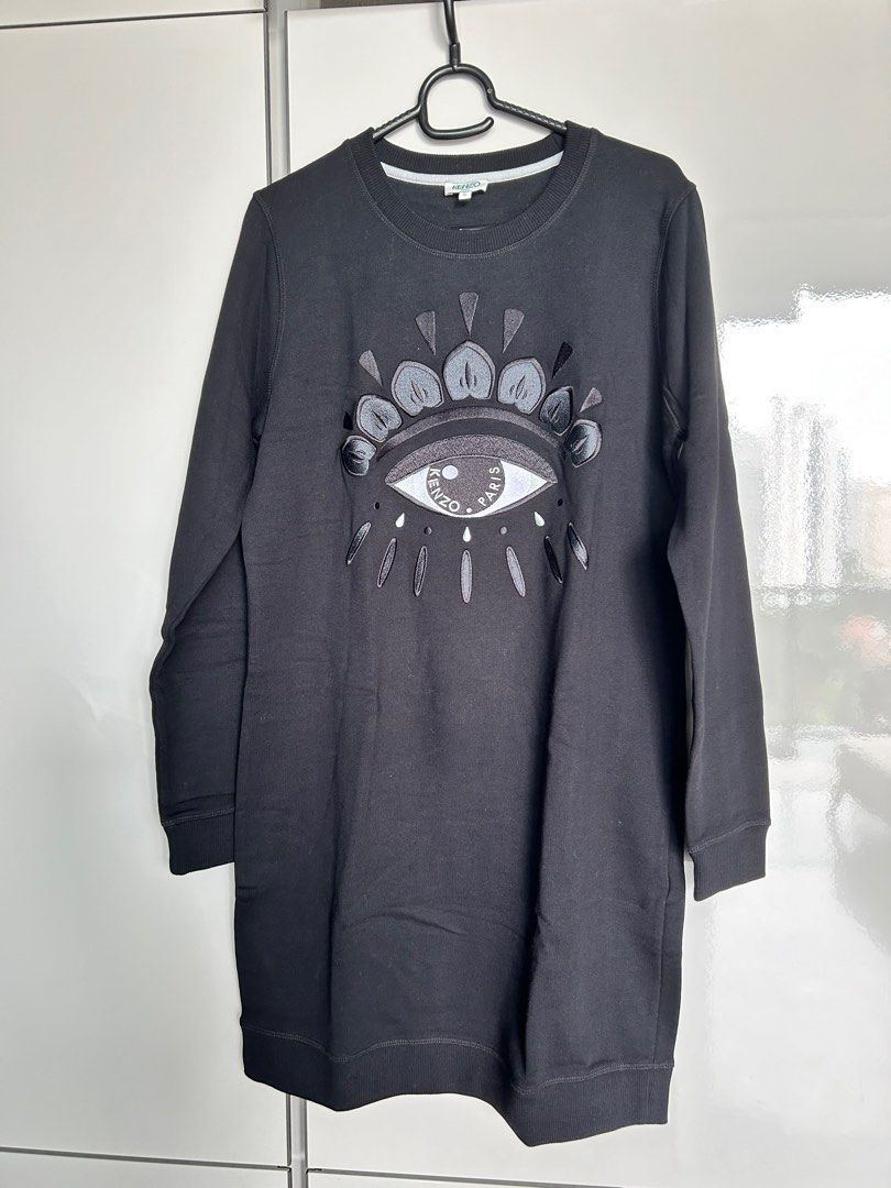 Kenzo Embroidered Sweatshirt Dress Women s Fashion Dresses Sets Dresses on Carousell