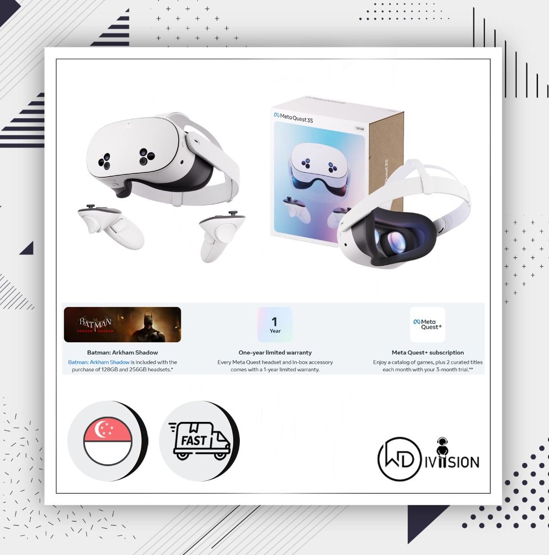 Meta Quest 3 / 3S VR 128 / 256 / 512 GB ( Regular Strap , Elite Strap