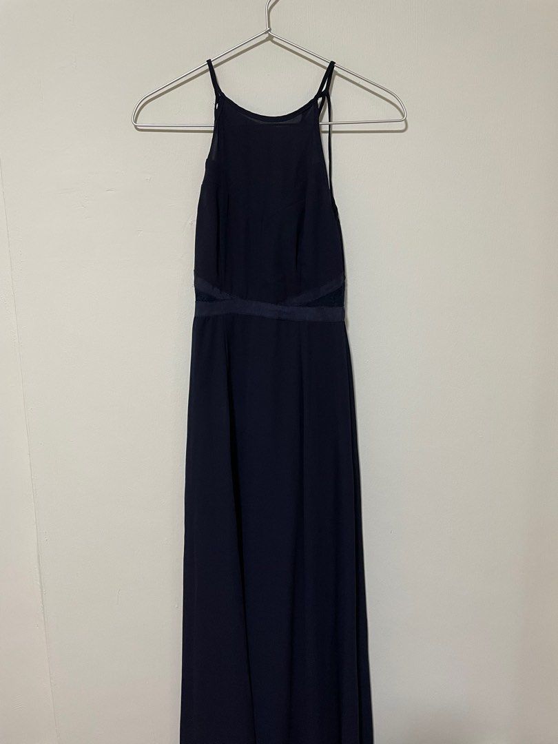 Missguided Prom Dress in Navy