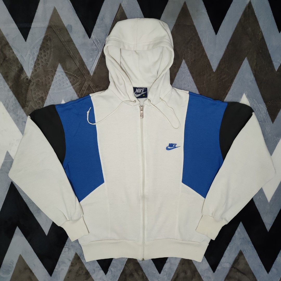 Vintage Nike 80s Zipper Hoodie Fesyen Pria Pakaian Baju Luaran di Carousell