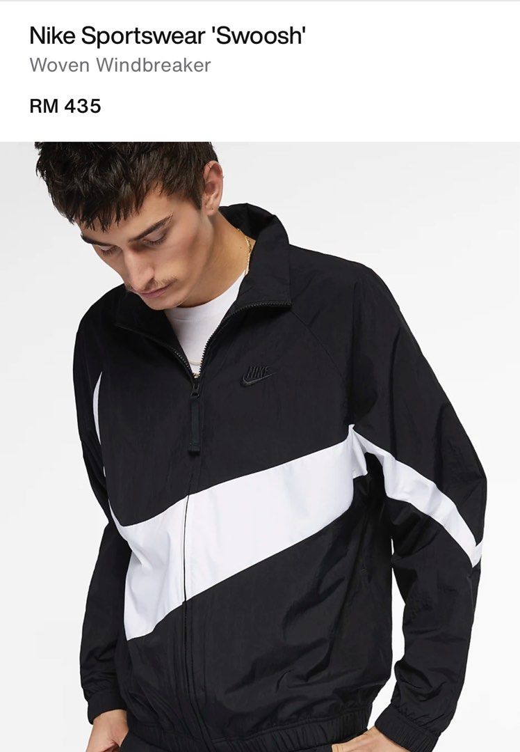 Nike Sportswear Swoosh Woven Windbreaker Men s Fashion Activewear on Carousell