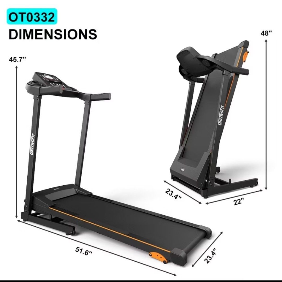 Onetwofit portable treadmill 2025