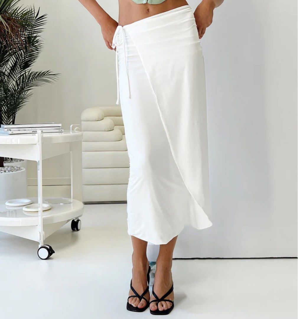 Princess Polly Callile Midi Wrap Skirt, Women's Fashion, Bottoms