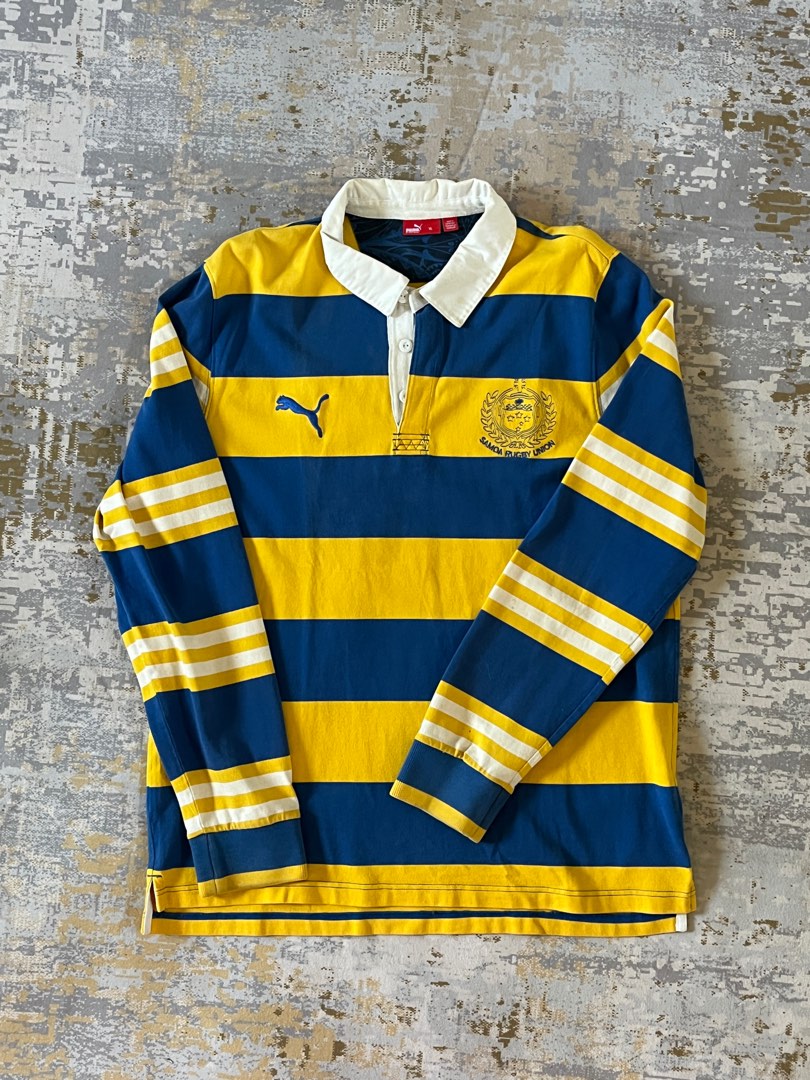 Puma Rugby Shirt “Samoa Rugby Union”, Fesyen Pria, Pakaian