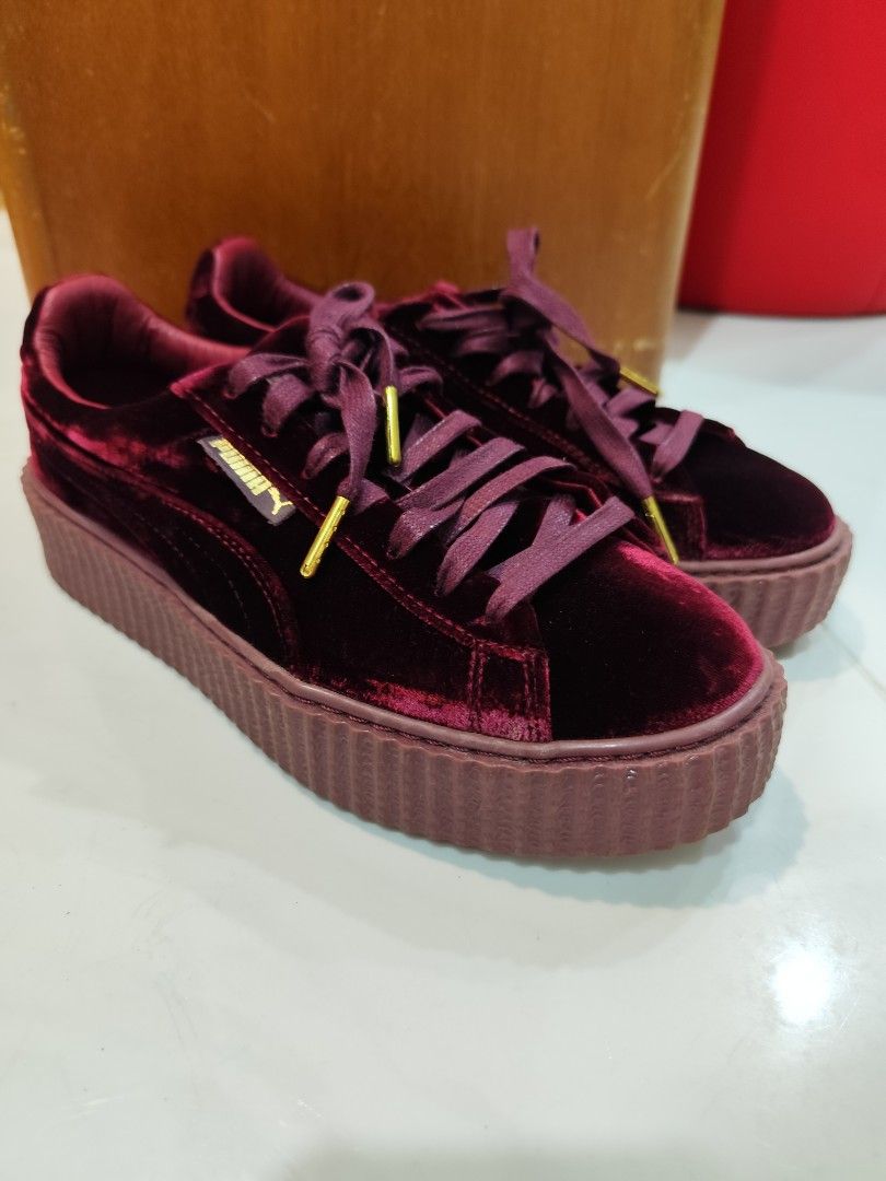 Puma X Fenty creeper velvet shoes