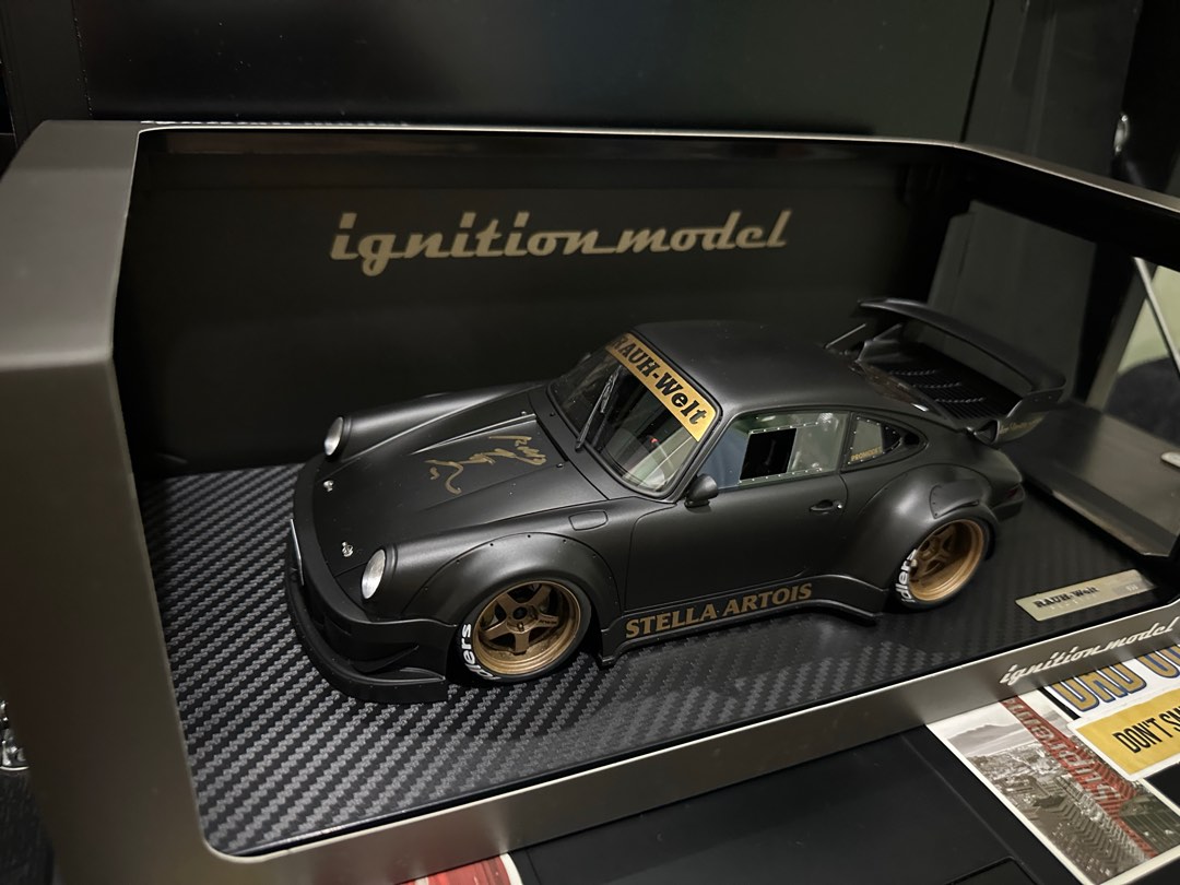 Rwb Ignition model 1:18 stella artois IG2474 signed by akira nakai