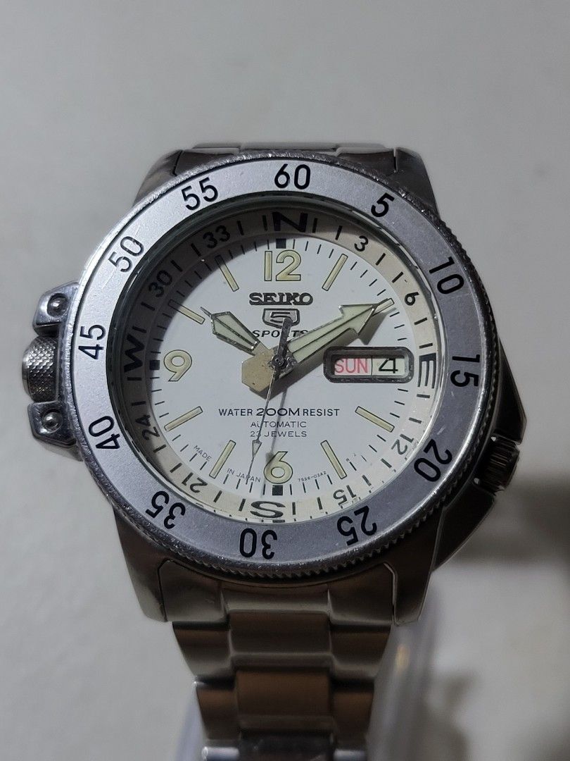 Seiko Atlas Land Shark SKZ207 Automatic White Dial 7S36 01E0 Luxury Watches on Carousell