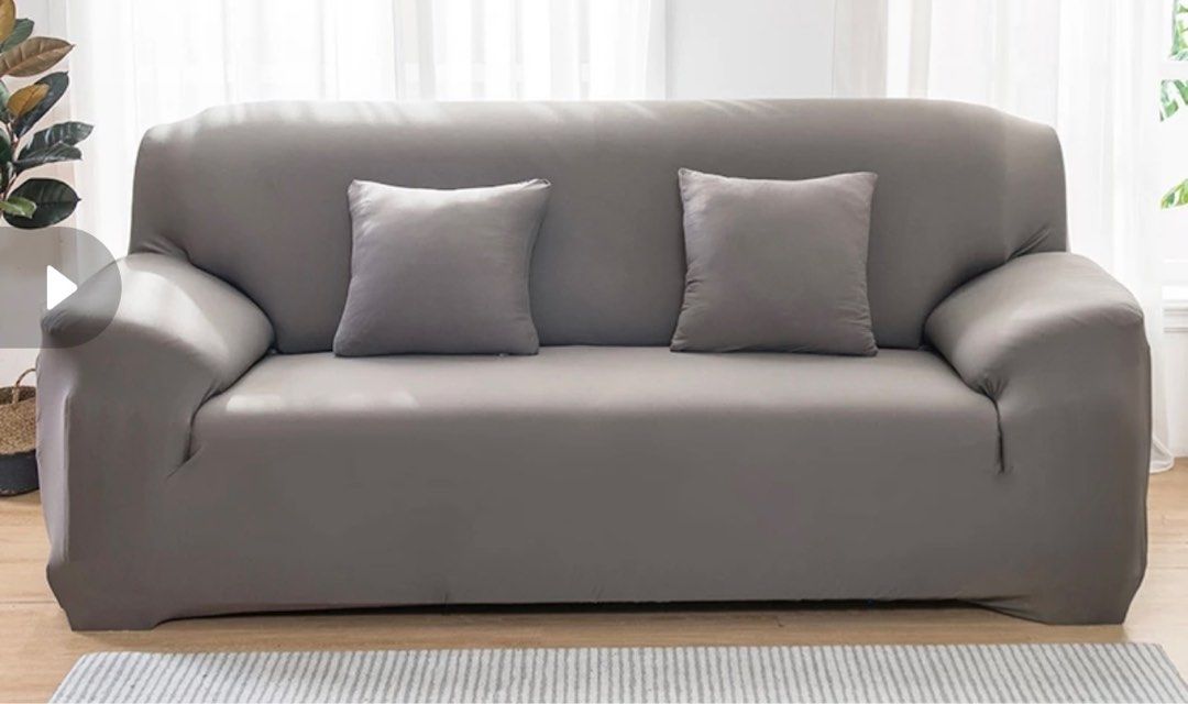 Sofa cover 3 seater (Category: Sofas) located in Taguig. Submitted by triaa_ (Listing ID 1332057748, Image 1). Description: 3 seater sofa cover Light gray 185-235cm.