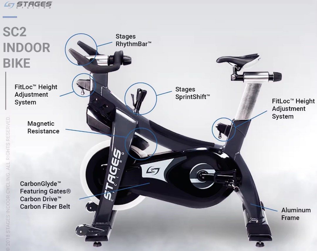 Stages SC2 Indoor Spin Bike Sports Equipment Exercise Fitness Cardio Fitness Machines on Carousell