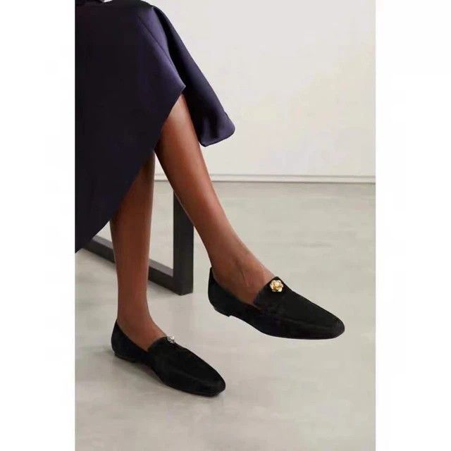 The row minimal suede loafers discount