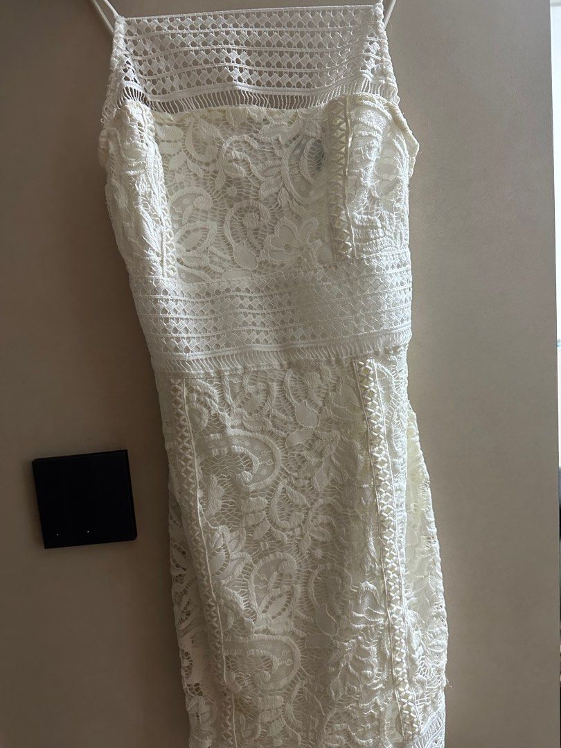 CNY PROMO] topshop lace floral crochet dress white party mini dress,  Women's Fashion, Dresses & Sets, Dresses on Carousell