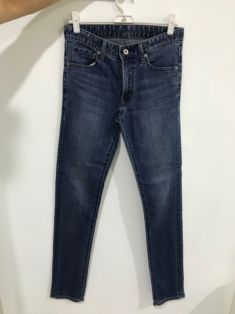 Uniqlo Mens Miracle Air Jeans — skinny tapered Low rise, Men's