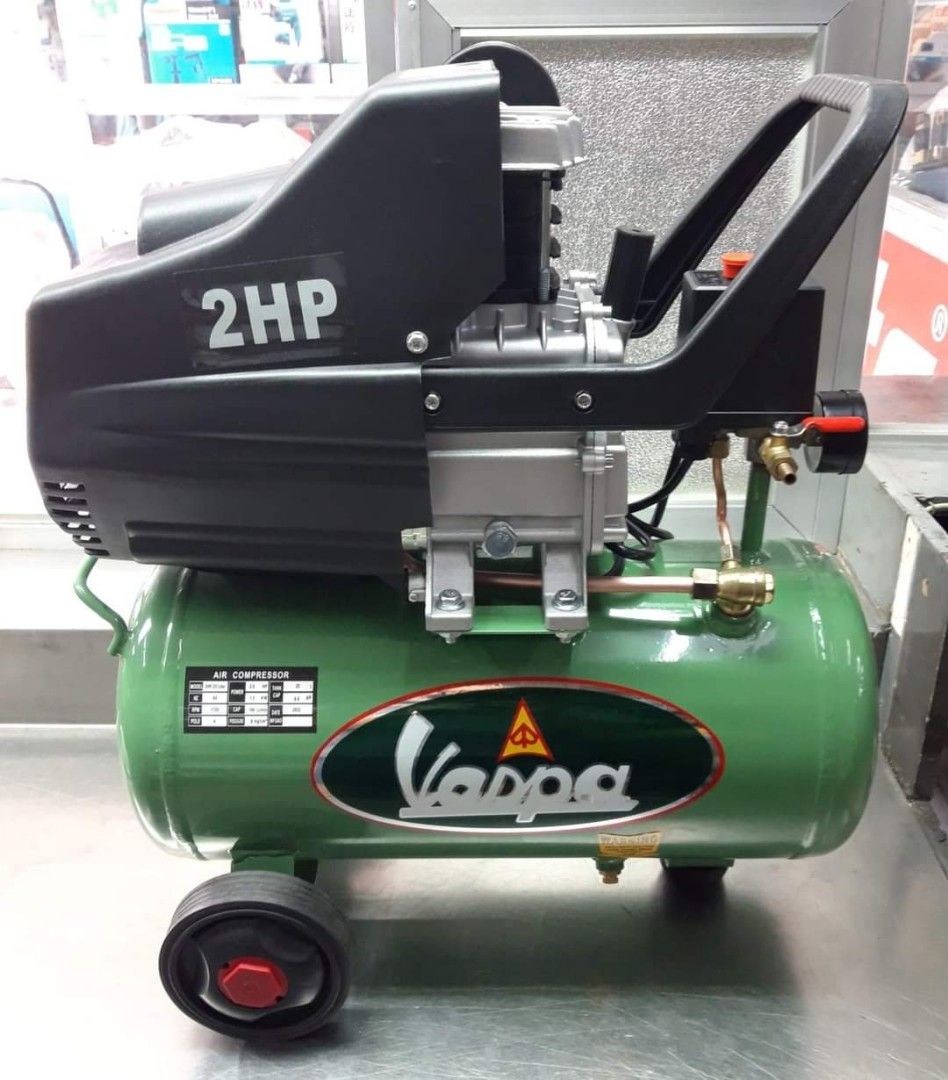 VESPA AIR COMPRESSOR (Category: Construction Tools & Equipment) located in Manila. Submitted by tonpornel (Listing ID 1331981560, Image 1). Description: Ton-Pornel Mercantile • We supply Powertools, Hardware tools, Plumbing, Paints, Electrical and Construction materials • We offer Paint Mixing and Powertools Repair Visit us: 38 Marcos Highway Mayamot, Antipolo City https://maps.google.com/?cid=1384230075759805792&entry=gps Store hours Mon to sat 