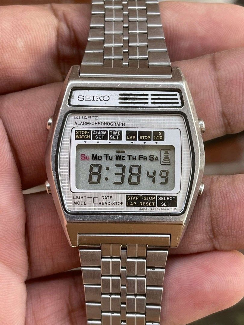 Vintage SEIKO Digital Alarm Chronograph A158-5040, Women's Fashion