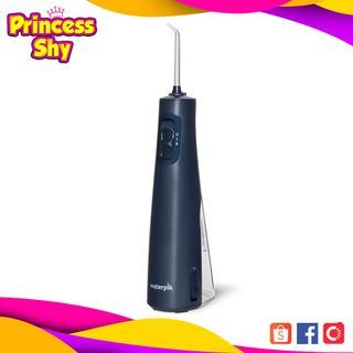 Waterpik Cordless Pulse Rechargeable Portable Water Flosser with 2 Tips WF-20 Blue